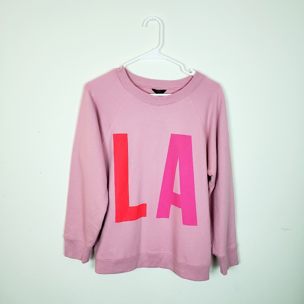 J. Crew LA Graphic Cotton Sweatshirt Medium